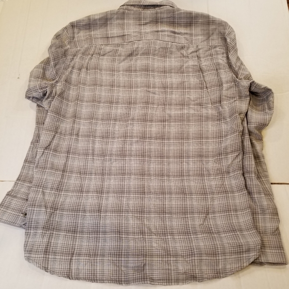 Kuhl Long Sleeve Button Up Men’s Gray Shirt Size Large Flannel Mid Weight - Picture 3 of 7